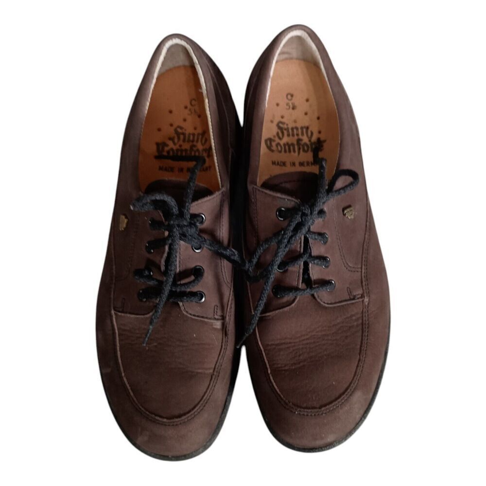 Finn Comfort Shoes Brown Leather Lace up Low Top Women's 7.5 C Made in Germany - Picture 4 of 10